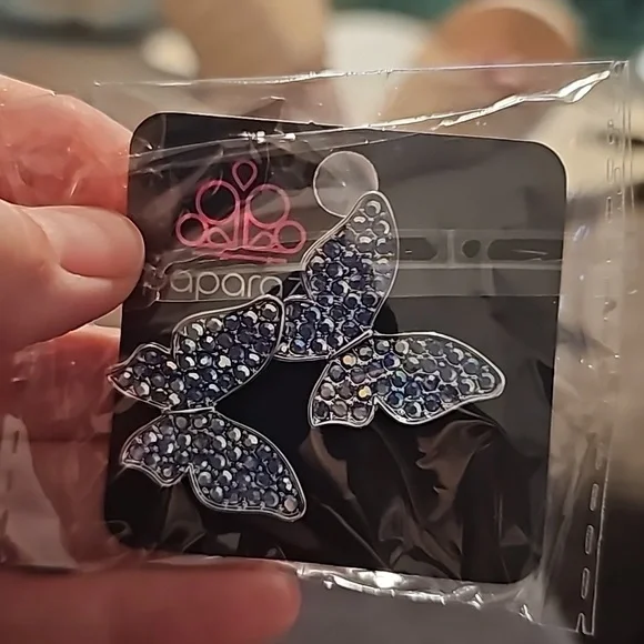 High Life Blue Post Silver Earrings Gorg 💙 SALE - Picture 3 of 4